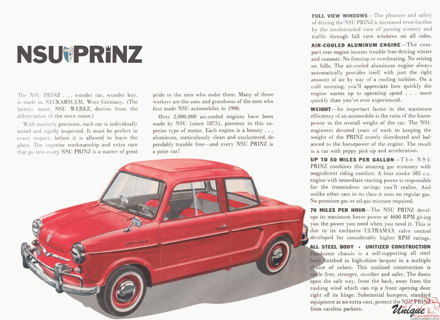 1958 NSU Prinz Brochure Page 7